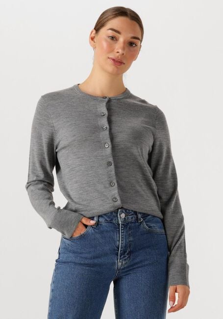Graue SELECTED FEMME Strickjacke SLFTHEA LS KNIT MERINO CARDIGAN - large
