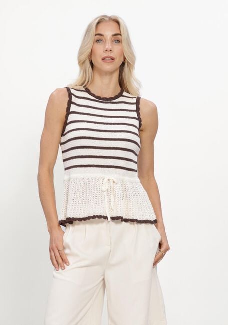 Braune Y.A.S. Tops & T-shirts YASANNIE SL KNIT TOP S. - large