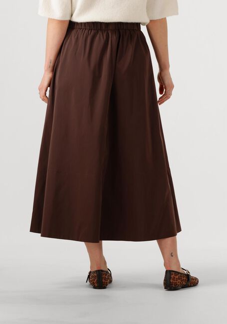 Braune NEO NOIR Midirock YARA POPLIN SKIRT - large