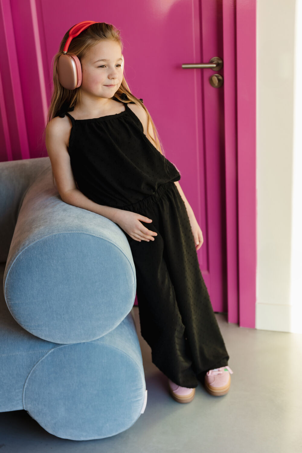 Schwarze Salty Stitch Hose LOUNGE BROEK MET ZAKKEN - BABY COTTON - large