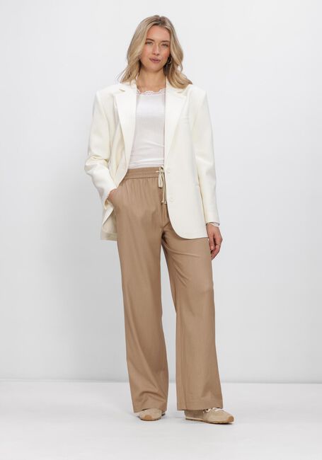 Creme ALIX THE LABEL Blazer LADIES WOVEN FLOWY OVERSIZED BLAZER - large