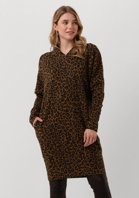 Braune 10DAYS Minikleid V-NECK DRESS LEOPARD - large