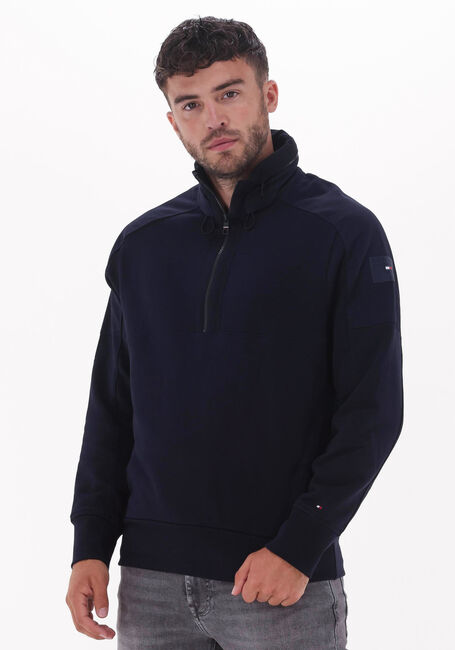 Dunkelblau TOMMY HILFIGER Sweatshirt COTTON TOUCH MIX MEDIA - large