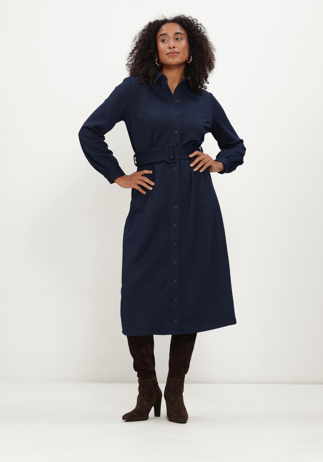 Dunkelblau POM AMSTERDAM Midikleid DEMI ETERNAL BLUE - large