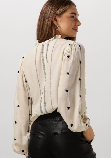 Weiße SUMMUM Top TOP VISCOSE EMBROIDERED STRIPE - large