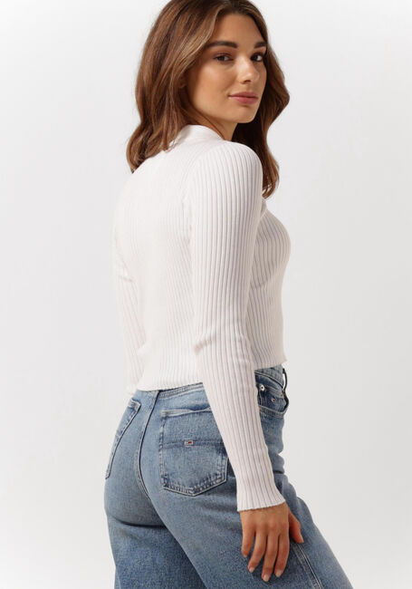 Weiße TOMMY JEANS Pullover SWEATERS HALF ZIPP - large