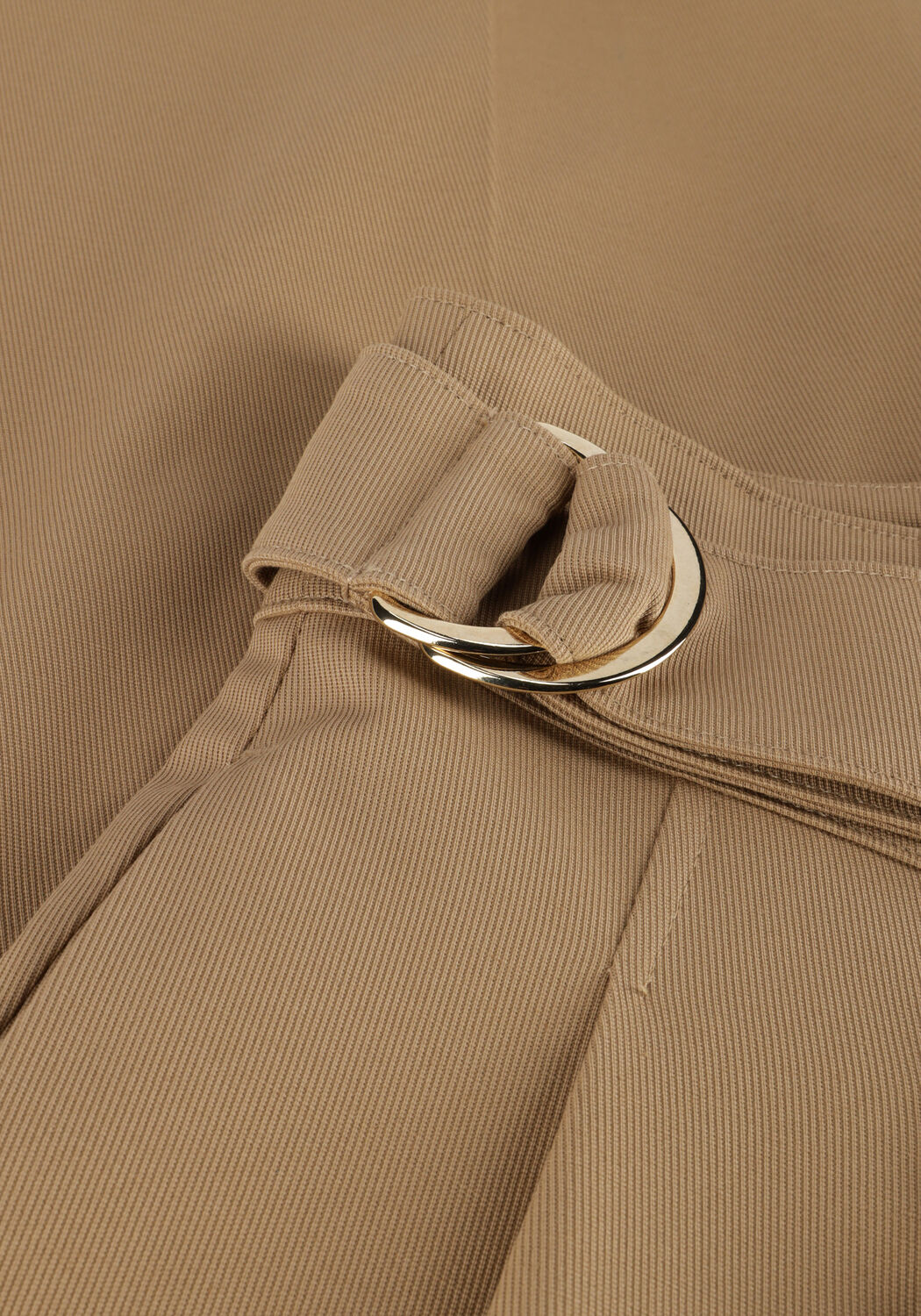 Camelfarbene VANILIA Weite Hose TWILL WIDE LEG PLEATS - large