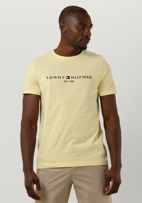 Gelbe TOMMY HILFIGER T-shirt TOMMY LOGO TEE - large