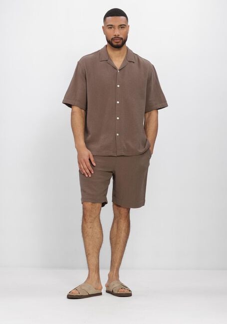 Braune SELECTED MEN Hosen SLHREGCAL SHORTS - large