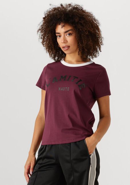 Bordeaux HAUTE L'AMITIÉ T-shirt NECKLINE LOGO TEE - large