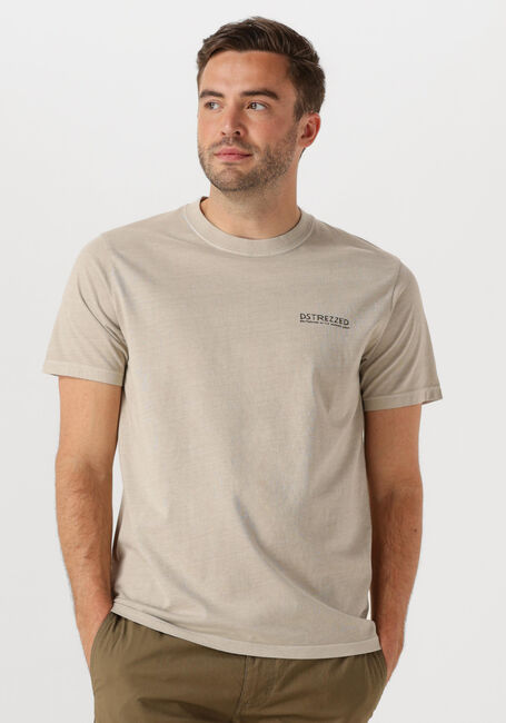 Beige DSTREZZED T-shirt NICKOLAS GRAPHIC TEE - large