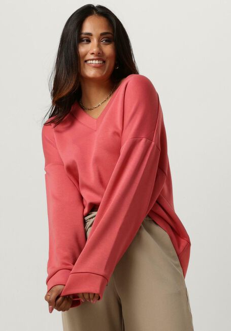 Rote MSCH COPENHAGEN Pullover MSCHPETUA IMA Q V SWEATSHIRT - large