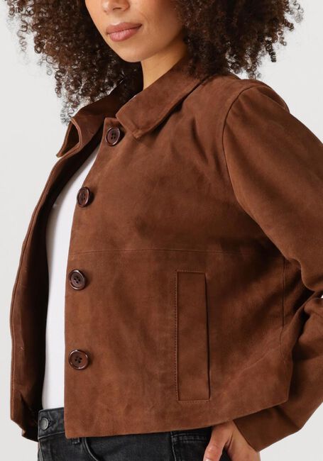 Braune MY ESSENTIAL WARDROBE Lederjack PETRAMW SUEDE JACKET - large