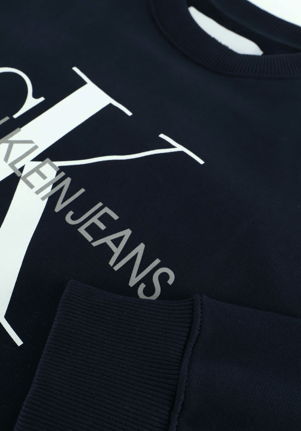 Blaue CALVIN KLEIN Sweatshirt ICONIC MONOGRAM CREWNECK - large