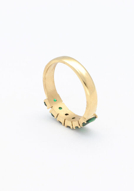 Goldfarbene NOTRE-V Ring OMSS23-022 GREEN - large
