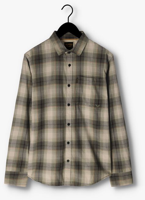 Olive PME LEGEND Casual-Oberhemd LONG SLEEVE SHIRT CTN YD TWILL CHECK - large