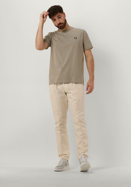 Olive FRED PERRY T-shirt RINGER T-SHIRT - large