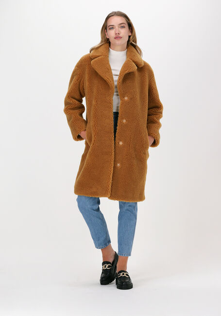Braune STAND STUDIO Teddy-Jacke CAMILLE COCOON COAT TEDDY - large