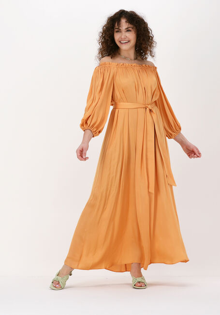 Orangene ACCESS Maxikleid OFF SHOULDER SATIN DRESS - large