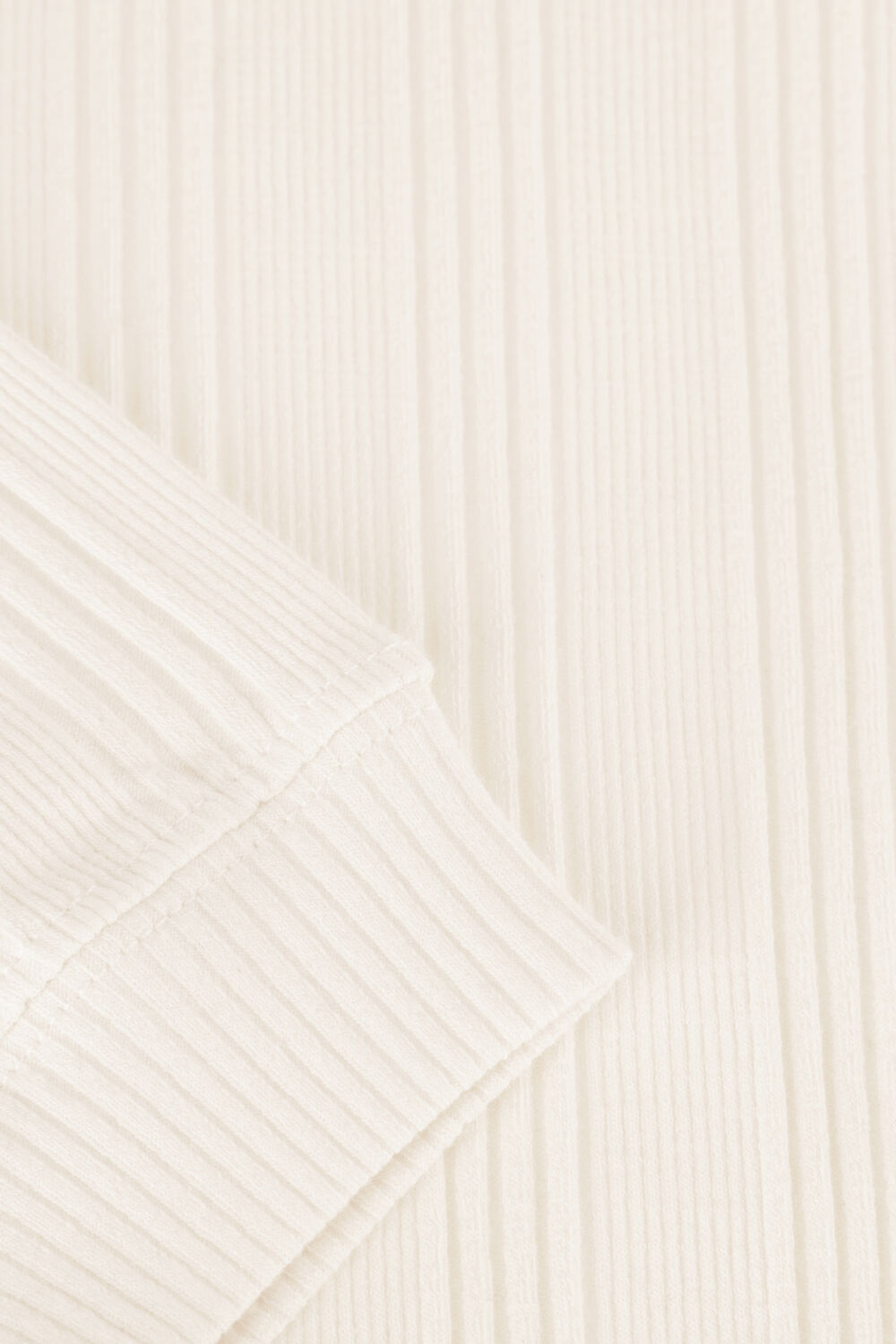 Nicht-gerade weiss CALVIN KLEIN Tops & T-shirts BADGE RIB LONG SLEEVE - large