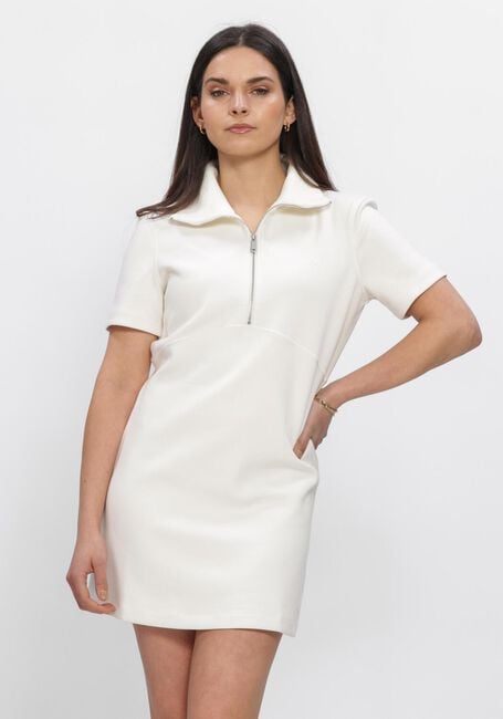Ecru CALVIN KLEIN Minikleid SS SPACER MIXED MEDIA RIB MOCK - large