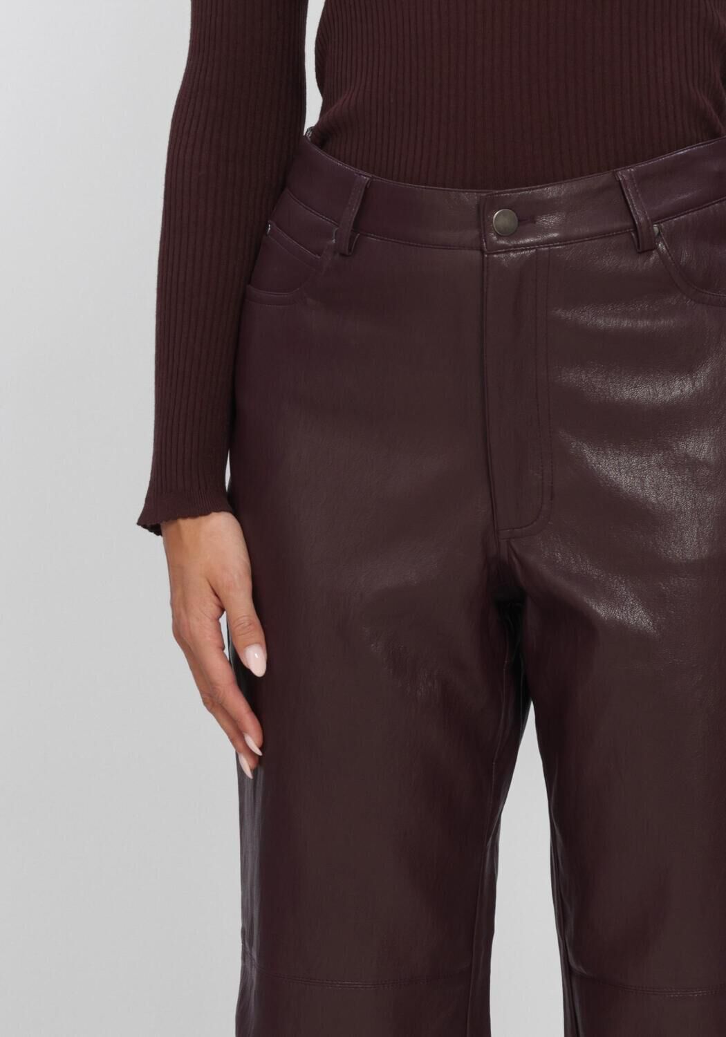 Bordeaux AAIKO Weite Hose RIANNE PU 689 - large