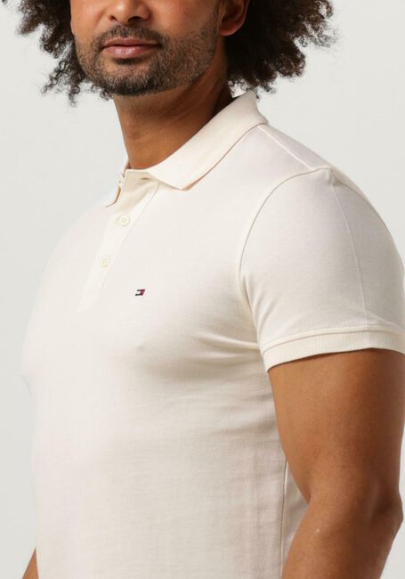 Beige TOMMY HILFIGER Polo-Shirt PRETWIST MOULINE SLIM FIT POLO - large