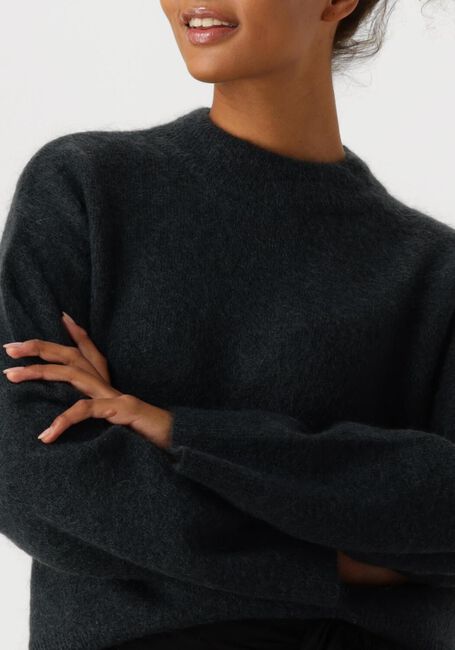 Graue SECOND FEMALE Pullover BROOK KNIT DROP SHOULDER O-NECK - large