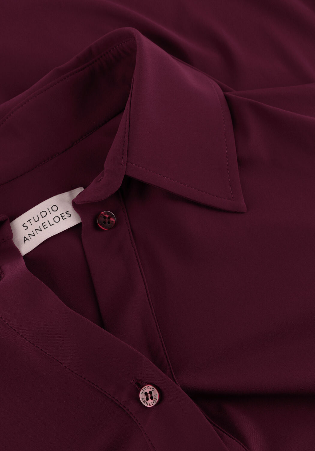 Bordeaux STUDIO ANNELOES Blusen Duna ruffle blouse - large