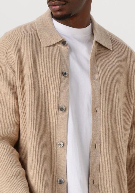 Beige PROFUOMO Pullover OVERSHIRT FULL BUTTON - large