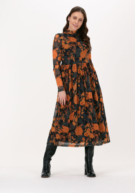 Orangene NA-KD Midikleid RECYCLED LS MESH DRESS - large