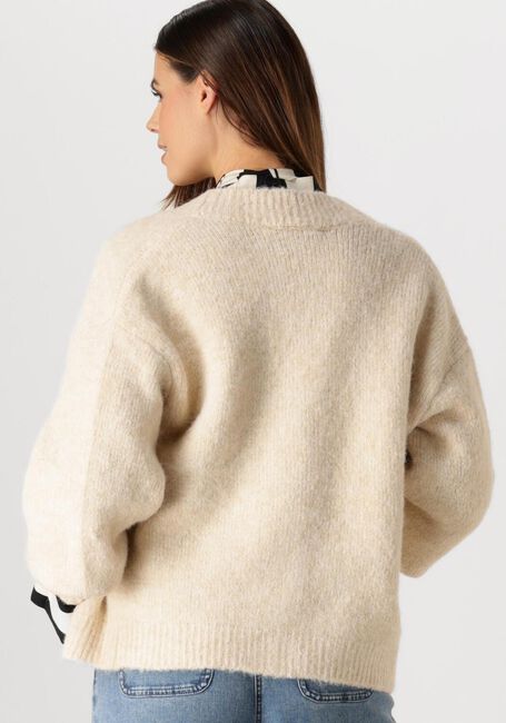 Beige SUMMUM Strickjacke PUFF SLEEVE CARDIGAN COZY MELANGE KNIT - large