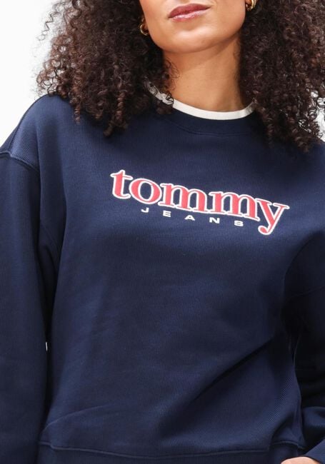 Dunkelblau TOMMY JEANS Tops & T-shirts TJW BXY TOMMY APPLIQUE CREW - large