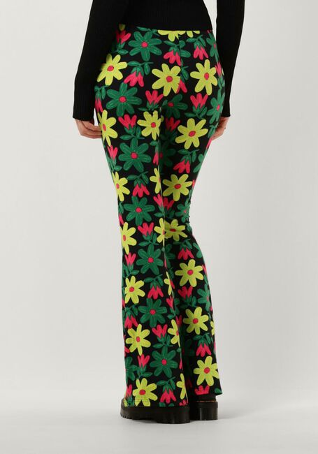 Nicht-gerade weiss COLOURFUL REBEL Schlaghose BIG FLOWER PEACHED EXTRA FLARE PANTS - large
