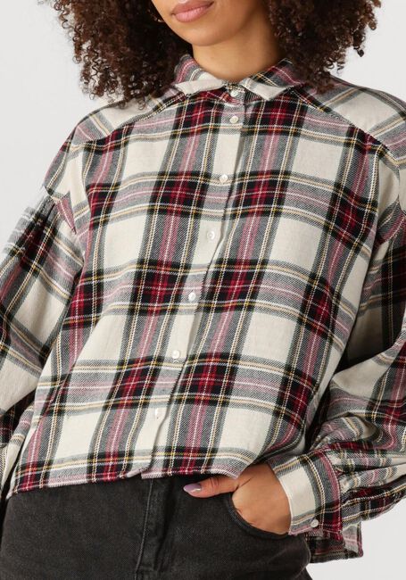 Weiße BY-BAR Blusen SARAH SHORT CHECK BLOUSE - large