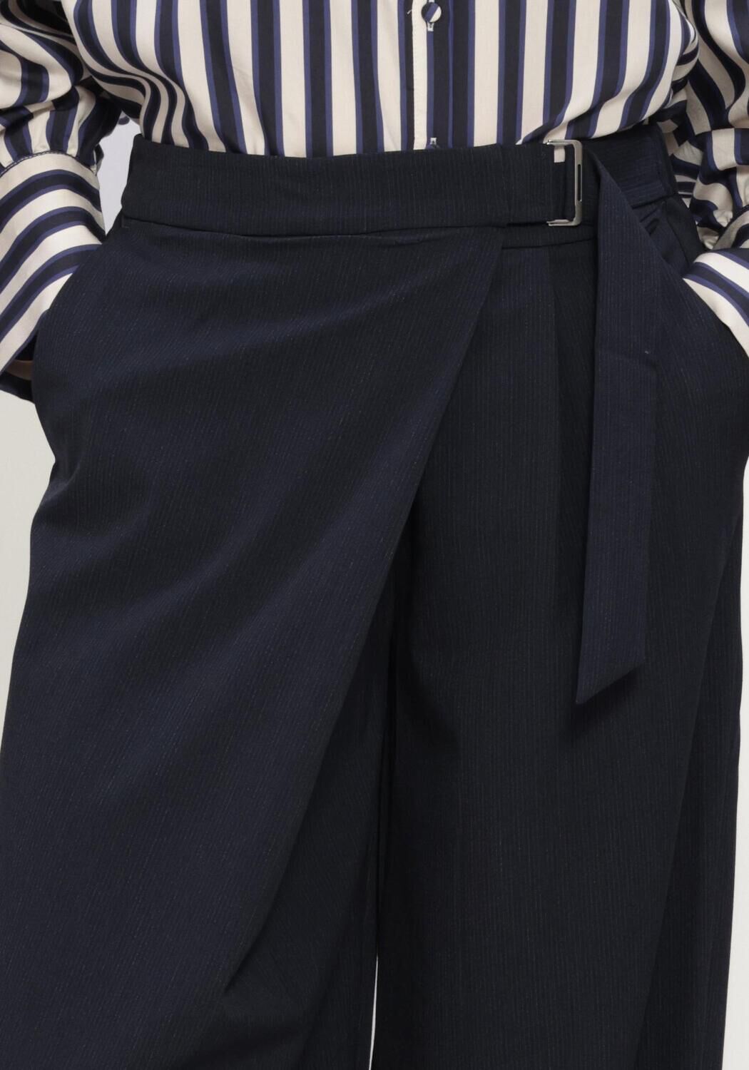 Dunkelblau SUMMUM Weite Hose TROUSERS PINSTRIPE SMALL - large
