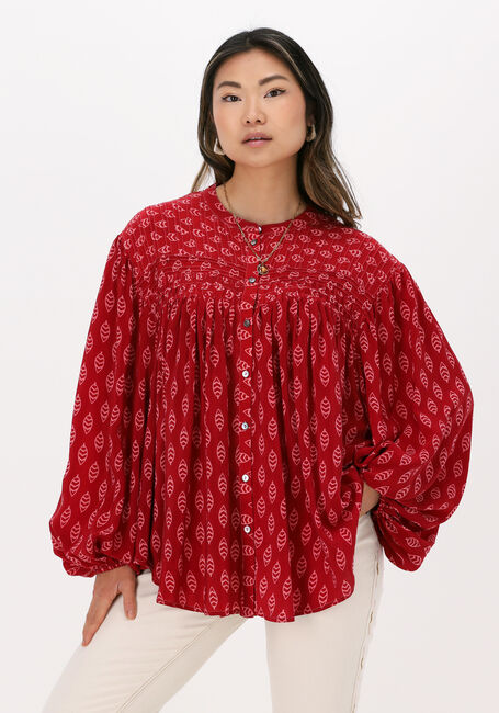 Rote SISSEL EDELBO Blusen DOLLY SILK SHIRT - large