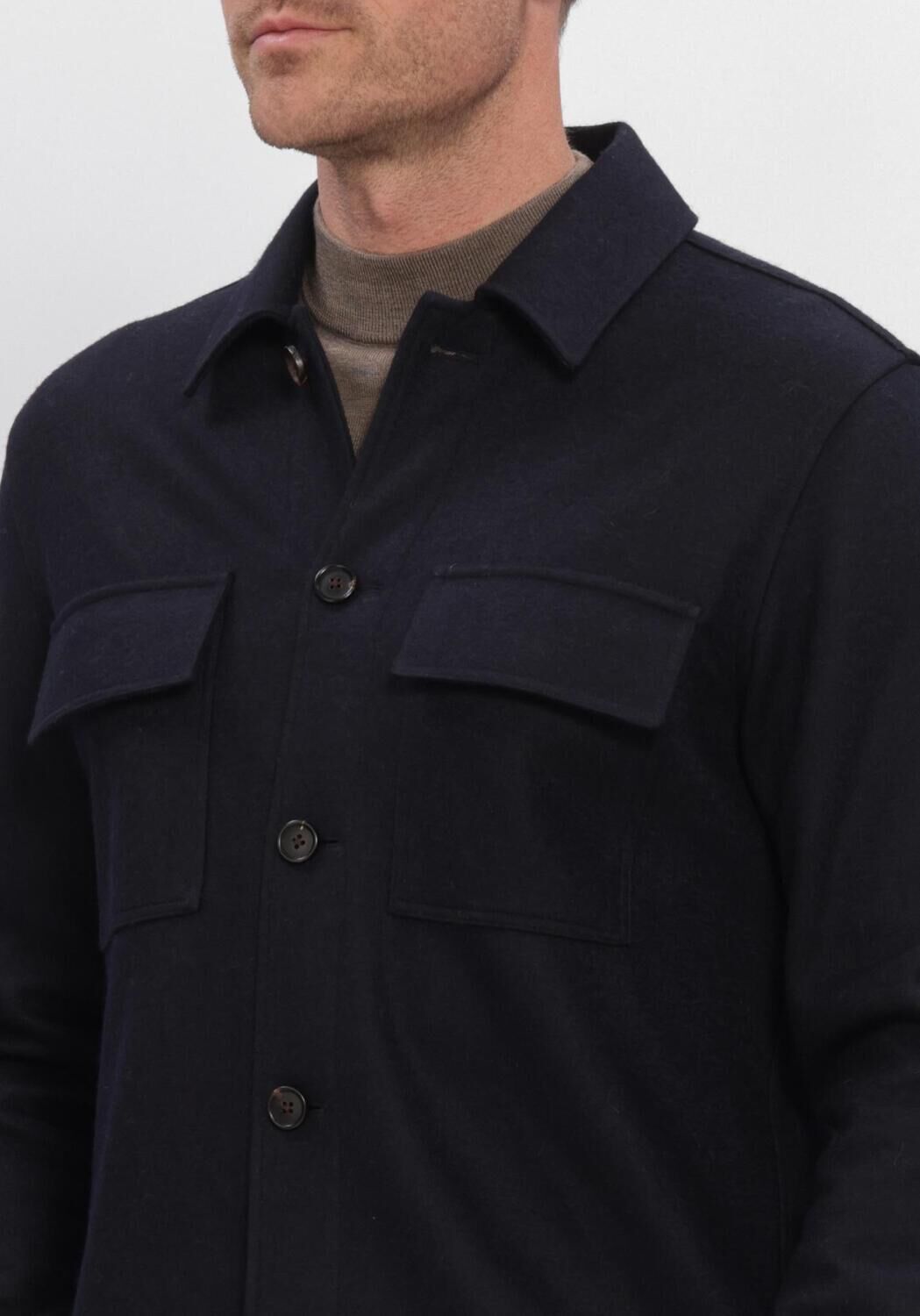 Dunkelblau PROFUOMO Overshirt OVERSHIRT KNITTED - large