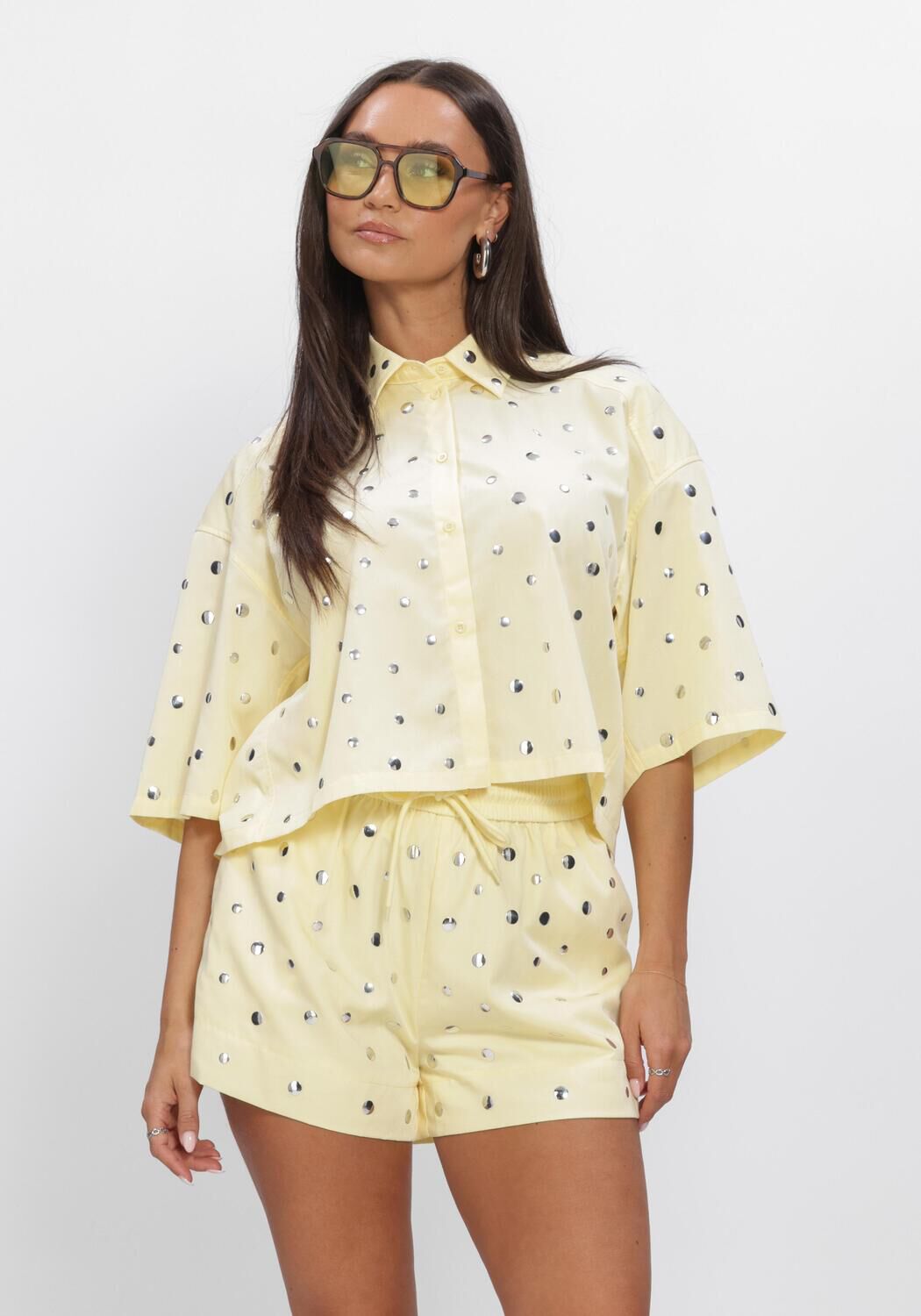 Gelbe STUDIO AMAYA Blusen MARA BLOUSE - large