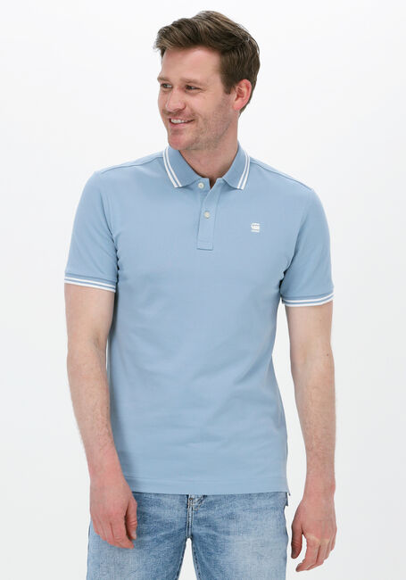 Blaue G-STAR RAW Polo-Shirt DUNDA SLIM STRIPE POLO S/S - large