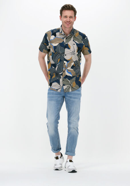 Mehrfarbige/Bunte PME LEGEND Casual-Oberhemd SHORT SLEEVE SHIRT PRINT ON CTN SLUB - large