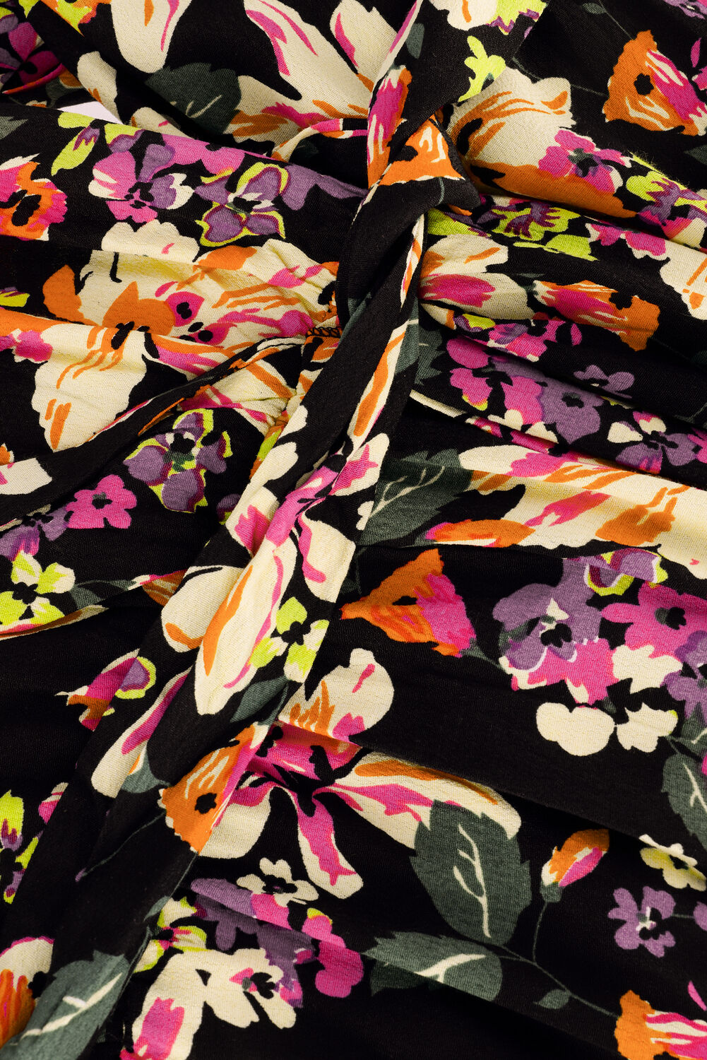 Mehrfarbige/Bunte COLOURFUL REBEL Maxikleid VERY BIG FLOWER MAXI BLAZER COLLAR DRESS - large