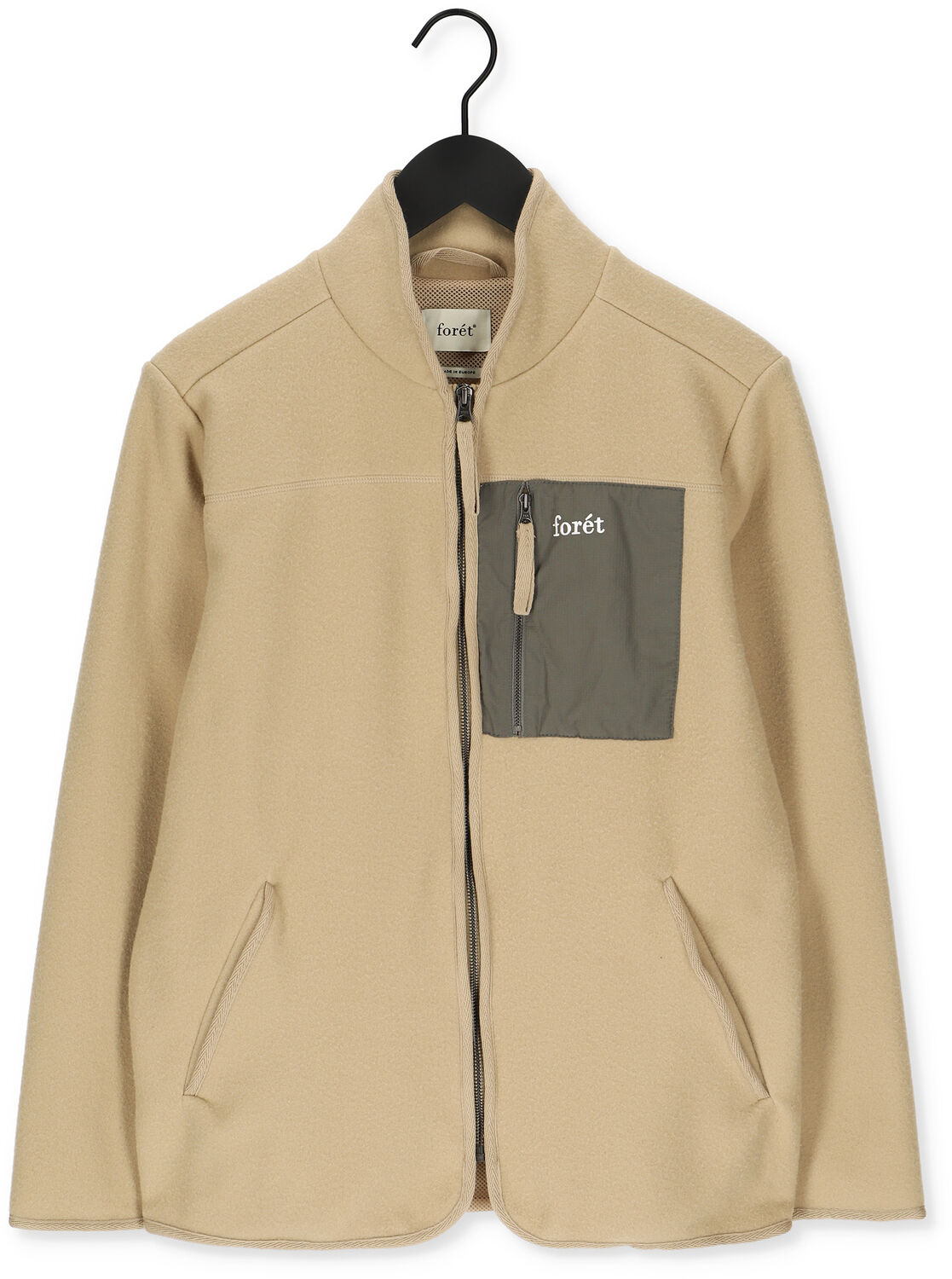 Khaki FOR&Eacute;T Strickjacke SILENCE FLEECE JACKET
