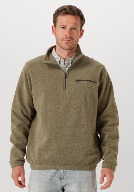Olive FORÉT Sweatshirt ELM HALF ZIP SWEATSHIRT - large