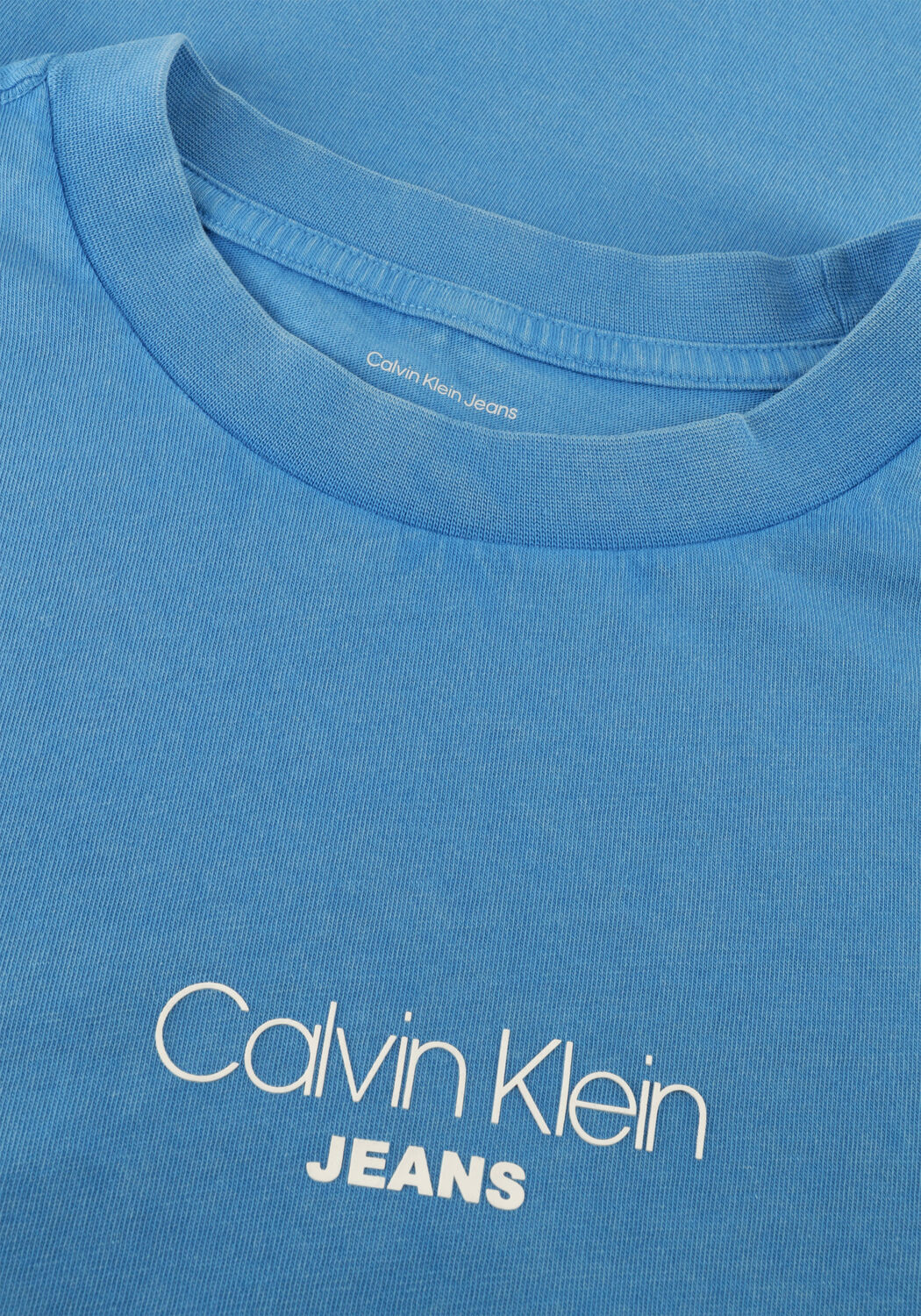 Hellblau CALVIN KLEIN T-shirt SS 20S ACID WASH GRAPHIC CREWNK - large