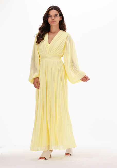 Gelbe NA-KD Maxikleid PLEATED CHIFFON MIDI DRESS - large