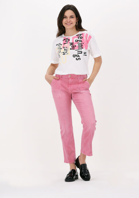 Nicht-gerade weiss SUMMUM T-shirt TEE SLOGAN ARTWORK COTTON MODA - large