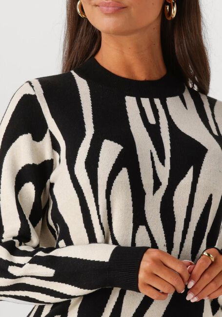 Mehrfarbige/Bunte OBJECT Minikleid OBJRAY L/S KNIT DRESS AOP - large