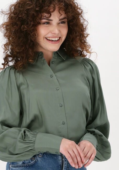 Grüne MSCH COPENHAGEN Blusen ALIVIA STEPHIE LS SHIRT - large