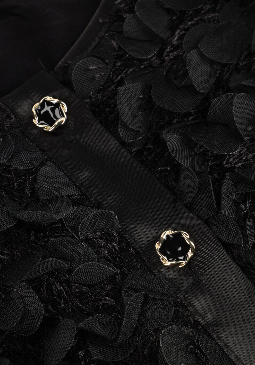 Schwarze SUMMUM Blazers JACKET 3D FLOWERFLUFFY - large